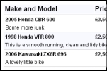 Bikes, View Complete Textual Stock List